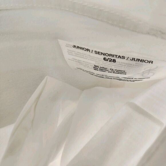 NEW Ella Moss Women's 6/28 High Rise Slim Straight Ankle Jeans White Cotton NWT - Picture 6 of 11